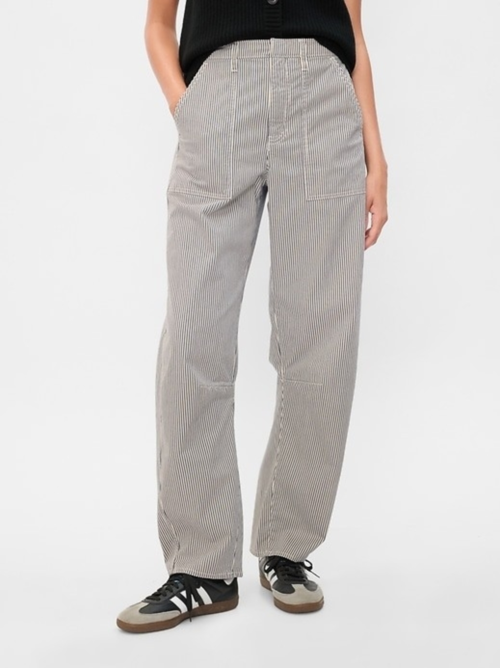 GAP Barrel Leg Striped Pants